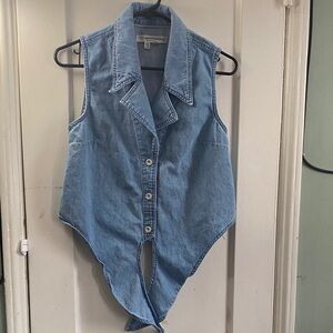 Pilcro Light Blue Denim Vest
